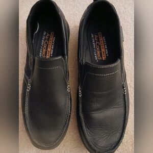 Skechers Men's Air-cooled Black Slip-On Shoes Sz 10